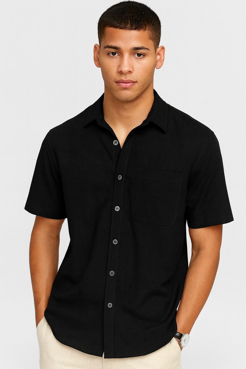 Linen Button-Up Shirt