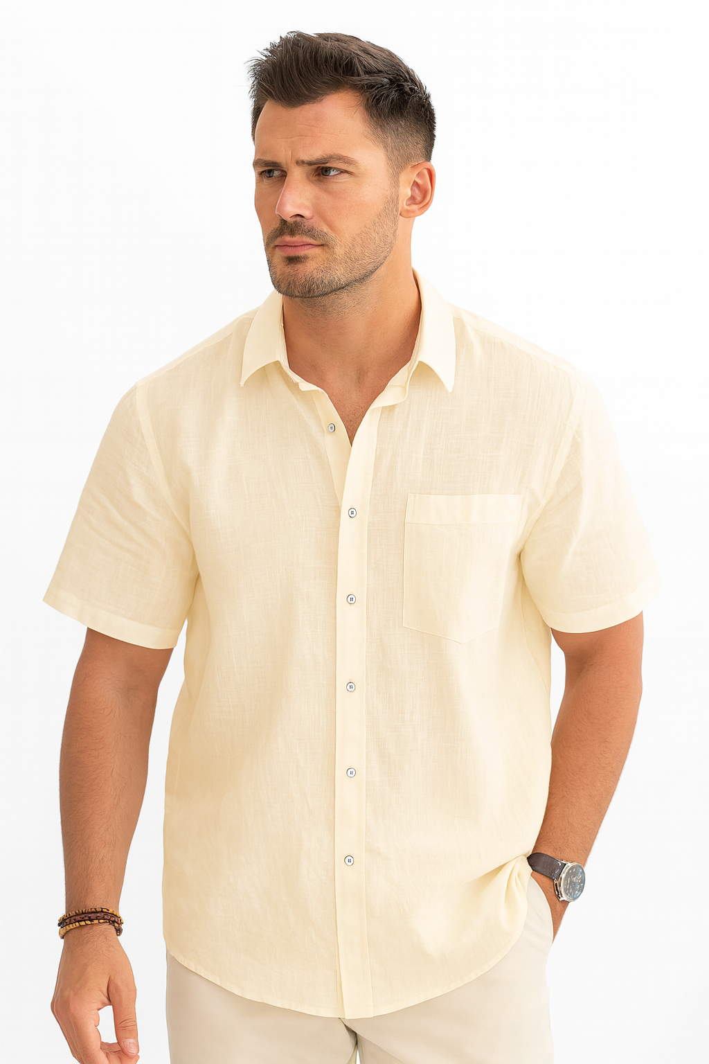 Linen Button-Up Shirt
