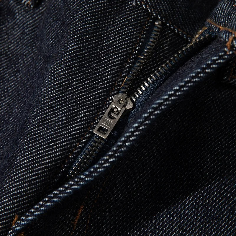 Straight-Leg Denim Jeans
